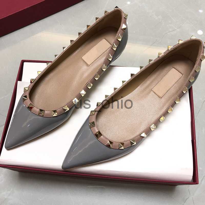 

Dress Shoes rock Studed Women dress shoes pointed toe loafers summer Boat Woman Ballet Flat heel wedding party office plus size 3543275N J230612, As pic 5