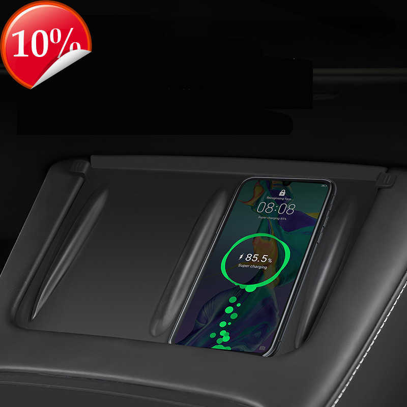 

New Car Central Control Wireless Charging Waterproof Anti Slip Silicone Pad For Tesla Model 3 Model Y 2021 2022 Interior Accessories