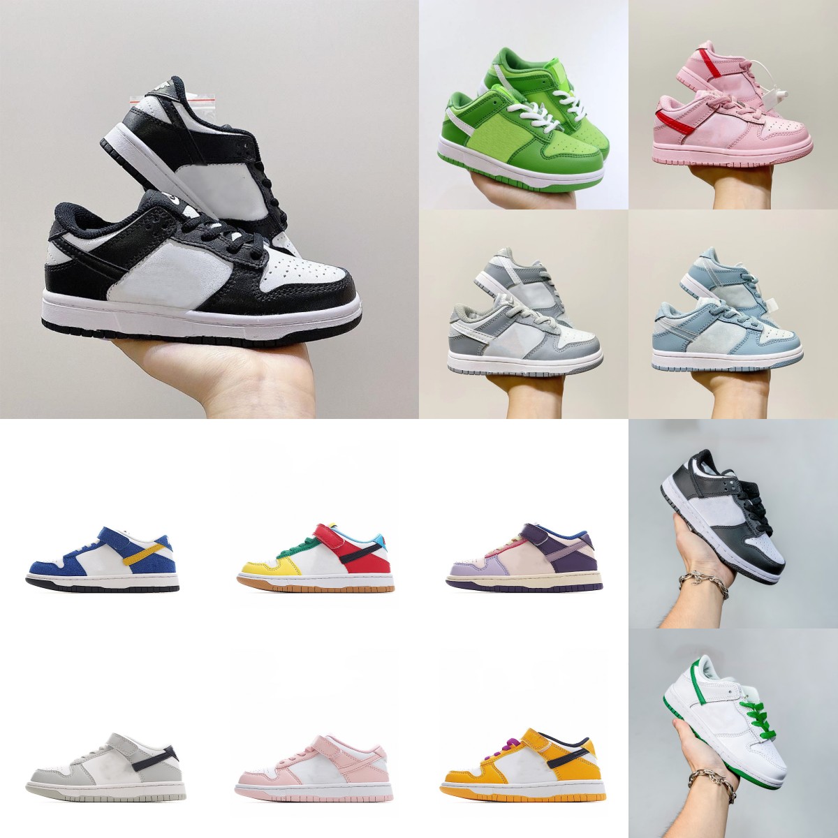

2023 Shoes Kids low dunks boys Sports Girls baby sneakers designer trainers Running basketball shoe chunky black kid youth new toddler infants triple pink size 24-35, As picture