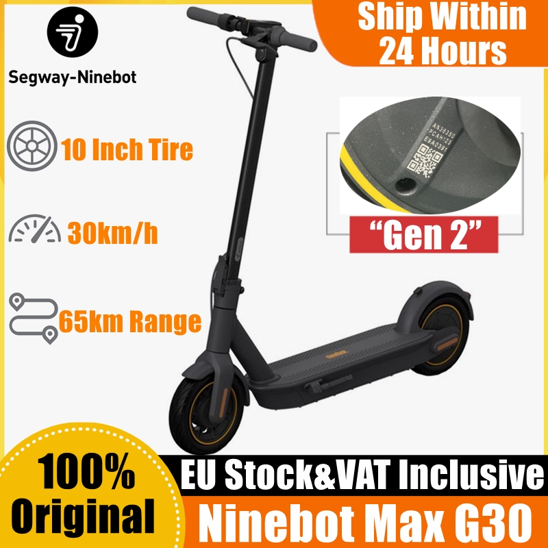 

EU Stock Original Ninebot by Segway MAX G30 Smart Electric Scooter the Latest Version KickScooter foldable Dual Brake Skateboard G30P Max 30km/h With APP Gen2 Newest