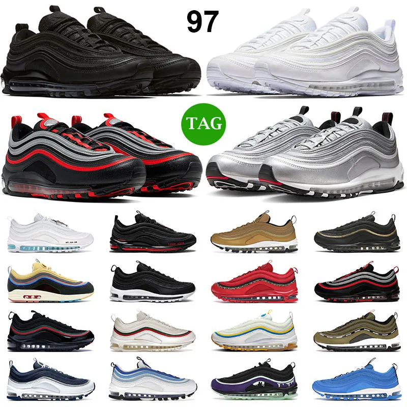 

2023 Cushion Running Shoes Men Women Triple Black White Gold Sliver Bullet Sean Wotherspoon Satan Jesus Bred Metallic og Mens Trainers Outdoor Sneakers size 36-45, 22