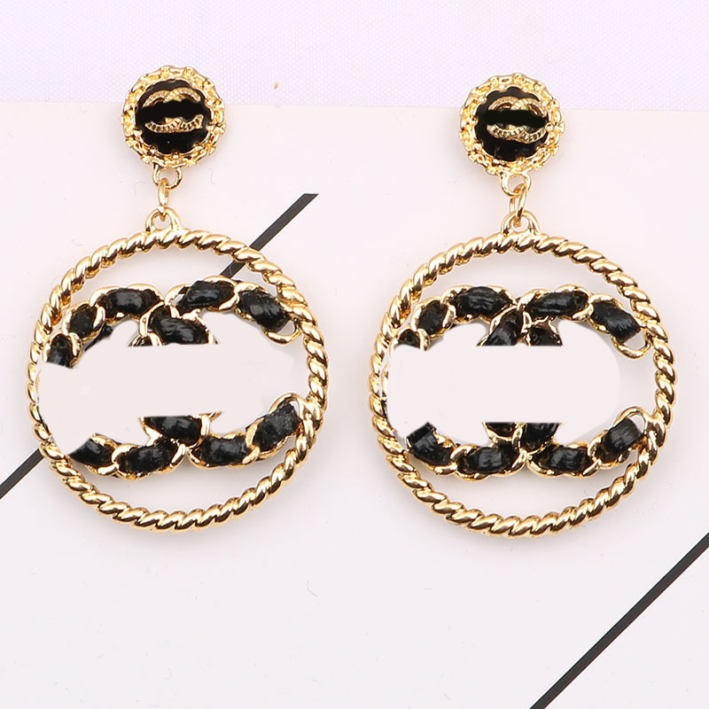 

18K Gold Plated Luxury Designers Earring Stud Letter Famous Women Colorful Round Pendant Earring Letter Wedding Party Gift Jewerlry High Quality 20style