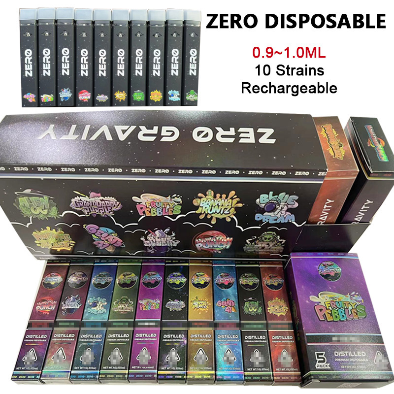 

Empty Zero Disposable Vape Packwoods E Cigarette 1.0ML Distilled Pod Carts 320mAh Rechargeable Battery New Disposable Vaporizer Frostix Wavy Pen Piff Bar