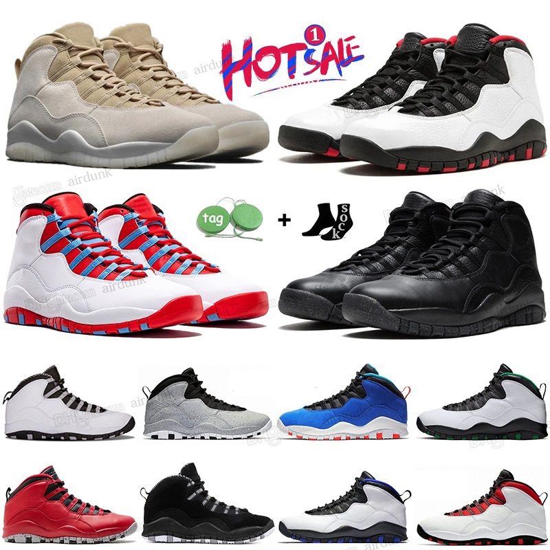 

10s basketball shoes men jumpman 10 10th Anniversary Seattle Steel Cement Tinker Bulls Over Broadway Orlando Light Huarache Sneakers outdoor sports trainers 40-47