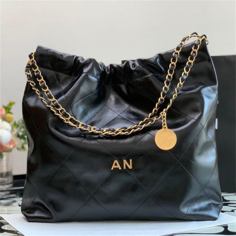 CC designers Bucket Luxury 10A Mini Mirror Bags 22 Quality handbag 35cm shopping bag Calfskin Quilted Tote Black Purse Womens Shoulder S11