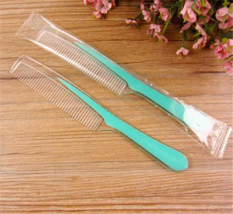 New Bath Supplies Hotel supplies disposable comb hair hotel room toiletries bicolor plastic comb 