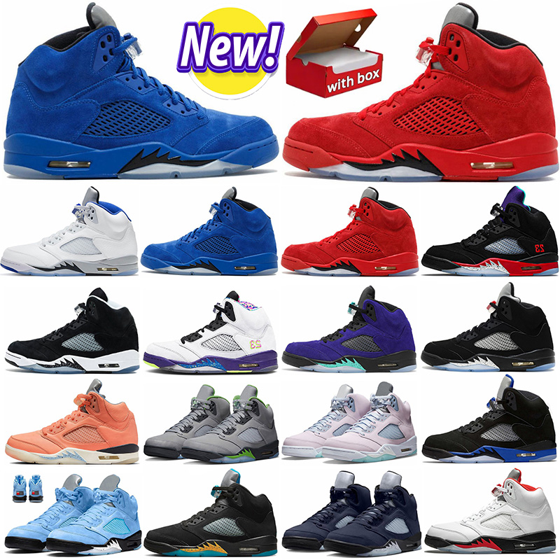 

designer shoes Jumpman 5 5s Mens Basketball Shoes Racer Bluebird UNC aqua sail Crimson Bliss Green Bean Oreo Black Metallic Mars For Her Easter Men Trainers Sneakers, #18