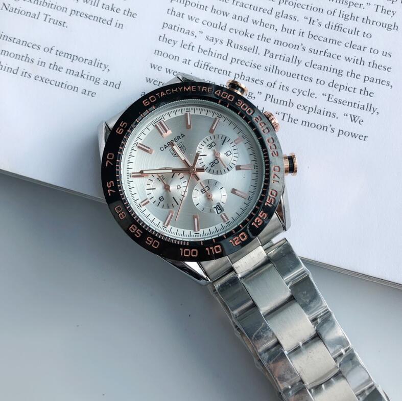 

jiucai889 Mens Male Wristwatch Quartz Automatic Chronograph tag heuerity Watch Leather Strap Sapphire Waterproof men wristwatches