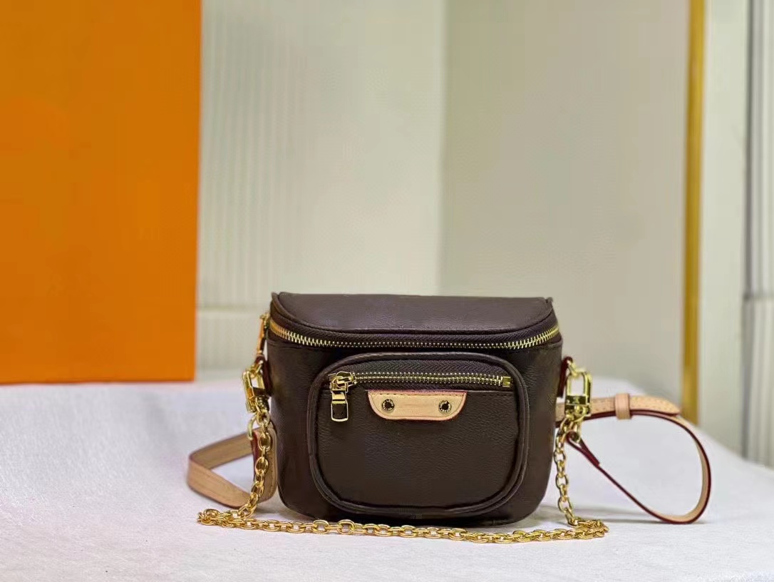 

1Leather Classic Printed Crossbody Bag Stylish Embossment Summer Color Detachable Zipper shoulder Waist Pack 82208 Designer Bag Women's Stylish Mini Phone Bag, Clear