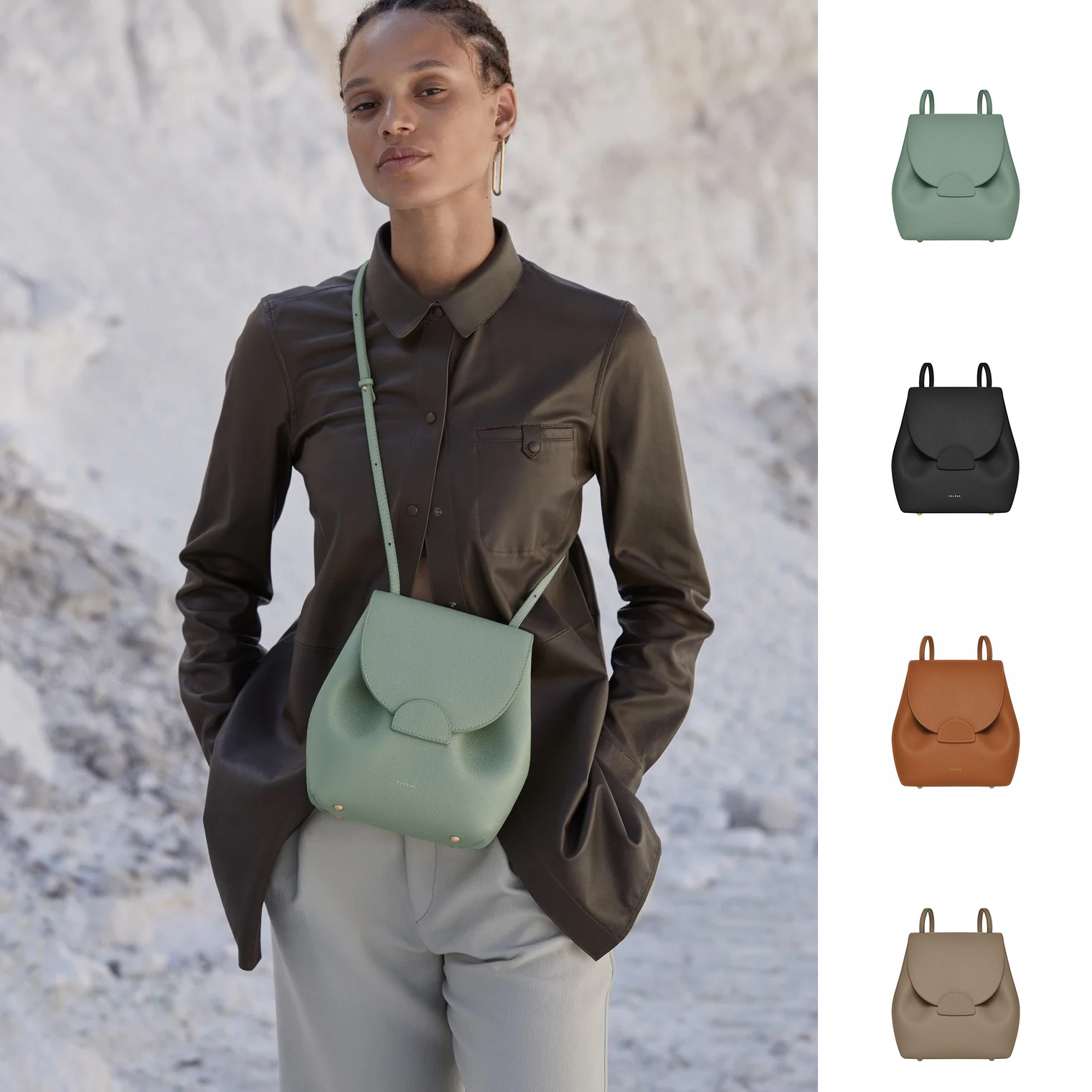 

Luxury Designers cosmetic bags sac Polene numero Womens Beach bags Genuine Leather clutch strap mens Hobo book bag handbag Soft totes Shoulder purses cross body lady, Dark green
