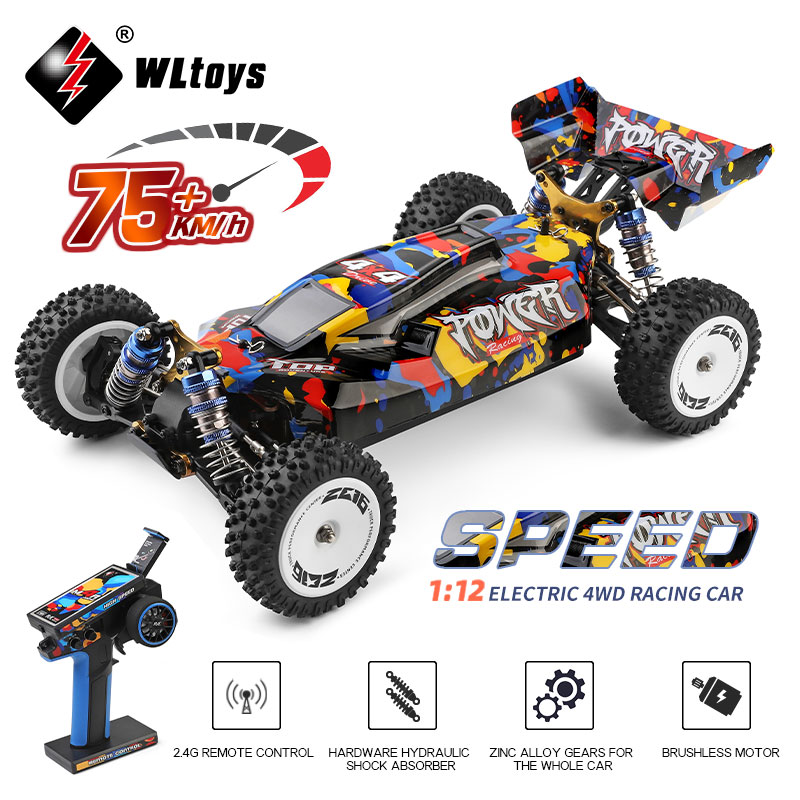 

WLtoys 124007 75KM/H 4WD RC Car Professional Racing Car Brushless Electric High Speed Off-Road Drift Remote Control Toys for Boy