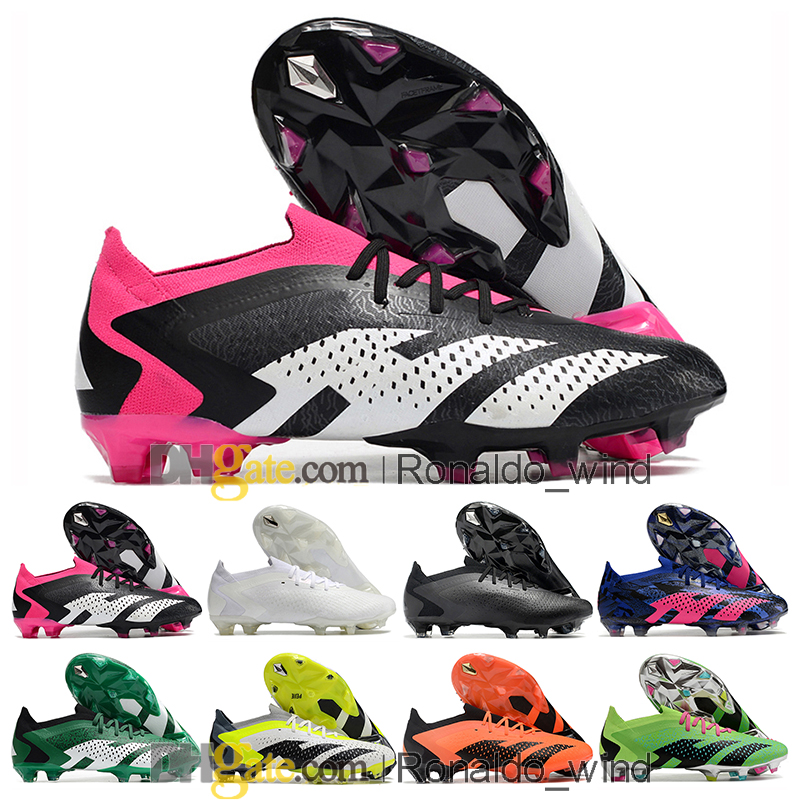 

Gift Bag Mens Low Ankle Football Boots Predators Accuracy FG Firm Ground Cleats POGBA Accuracy.1 Leather Soccer Shoes Tops Outdoor Trainers Botas De Futbol, Color 7