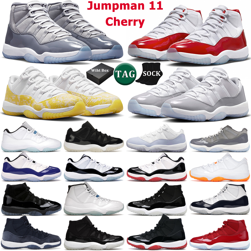 

With box jumpman 11 low basketball shoes men women 11s Cherry Cool Cement Grey Jubilee 25th Anniversary Bred Concord Yellow Snakeskin mens trainers sports sneakers, 12