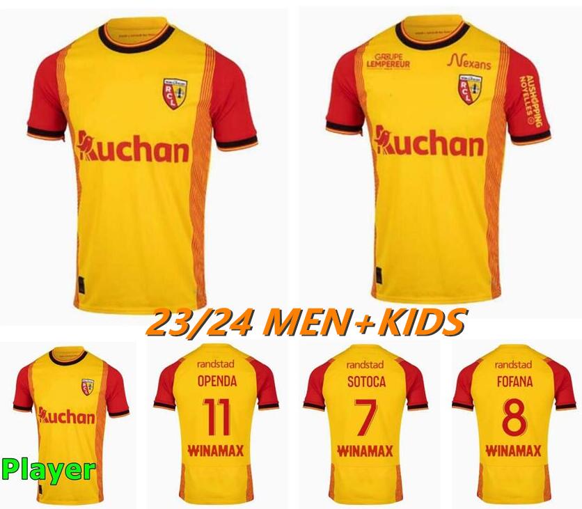 

fans player version maillot RC Lens 23 24 soccer jerseys home yellow Saint-Barbe special KAKUTA OPENDA GANAGO SOTOCA FOFANA Football Shirt 2023 kids NOTRE SANG ESTOR, 22/23