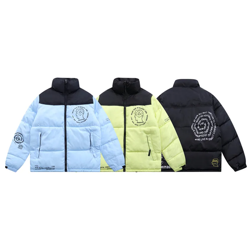 

Down Jacket Mens Puffer Jackets Women Windbreaker Men Hoodie Womens Winter Coat Woman Coats Designer Men Long Sleeve Patchwork Zipper Regular Thick Fashion Letter, #6