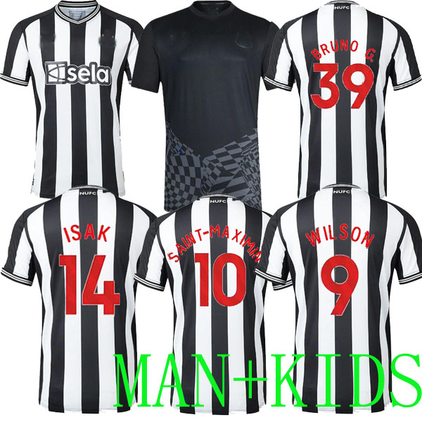 

23 24 soccer jerseys NeWCasTLes Kids Kit 2023 2024 UnITeDS Football Shirt Training Goalkeeper Home Away Third Fan Player Version BRUNO G. WILSON SAINT MAXIMIN MURPHY, 23 24 away player version 2