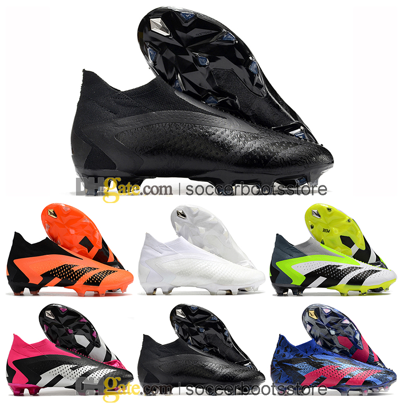 

Gift Bag Kids Football Boots Predators Accuracy FG Cleats Predators Pogba Leather Laceless Mens High Ankle Soccer Shoes Athletic Outdoor Trainer Botas De Futbol, Color 1