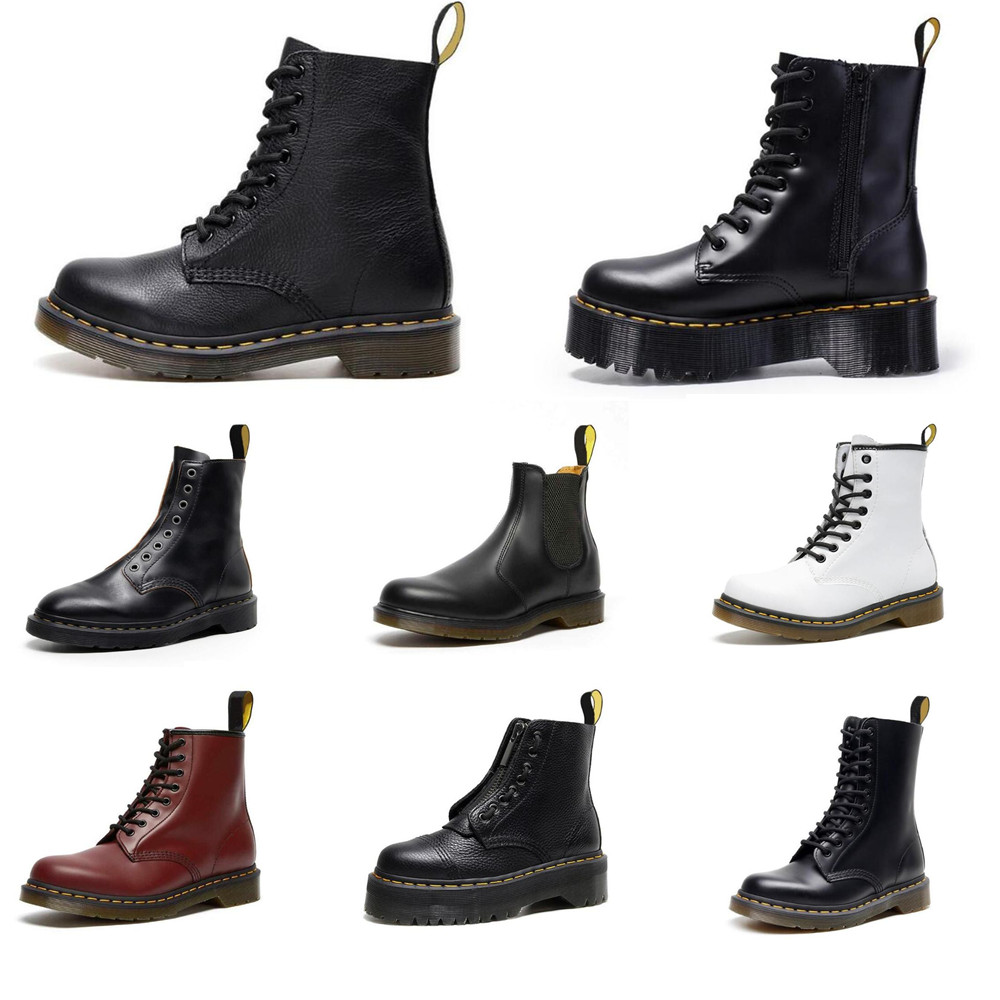 

Designer Boots short boots Doc Martens Dr Martins Designer Men Women Marten High Leather Winter Snow Booties Oxford Bottom Ankle Shoes black white Boots, As shown in the figure