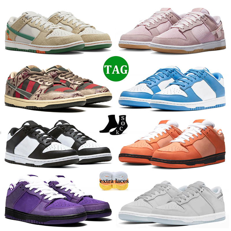 

2023 New Low Jarritos Designer Shoes Freddy Krueger Panda Lows Top OG Coast Grey Fog UNC Syracuse Triple Pink Teddy Bear Trainers Big Size Casual big size Sneakers, E39 36-48 pink foam