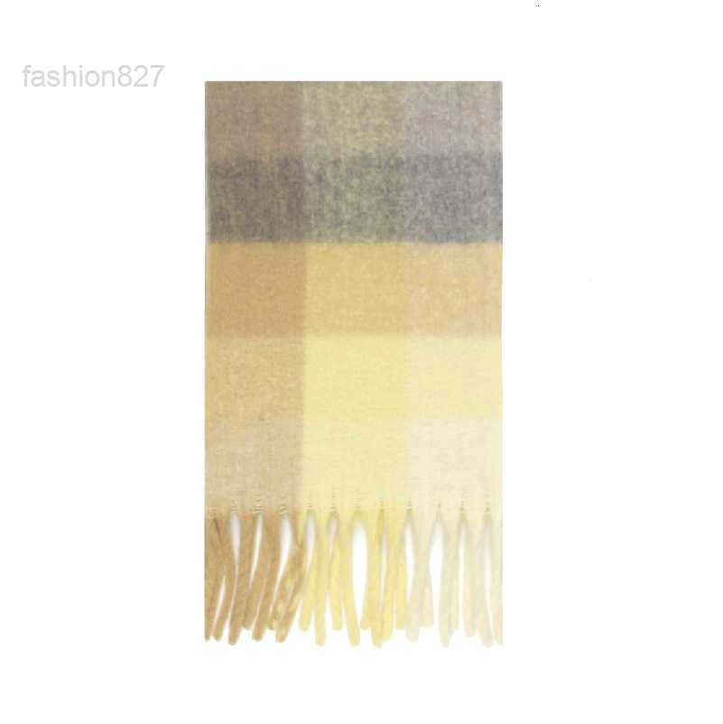 

Seventy-seven Smiling Face i Ac the Same Rainbow Plaid Fringe Scarf for Women