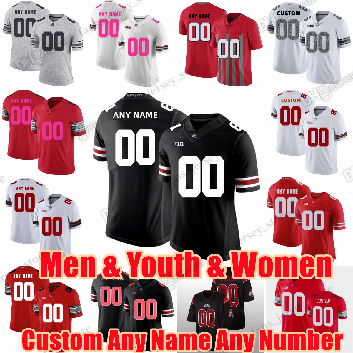 

S-6XL NCAA College Ohio State Buckeyes Football Jerseys Sawyer Ewers Stroud Wilson Fields George Chambers Elliott Dobbins Harrison Jr. Custom Youth 150Th Patch, Man (size s-6xl)