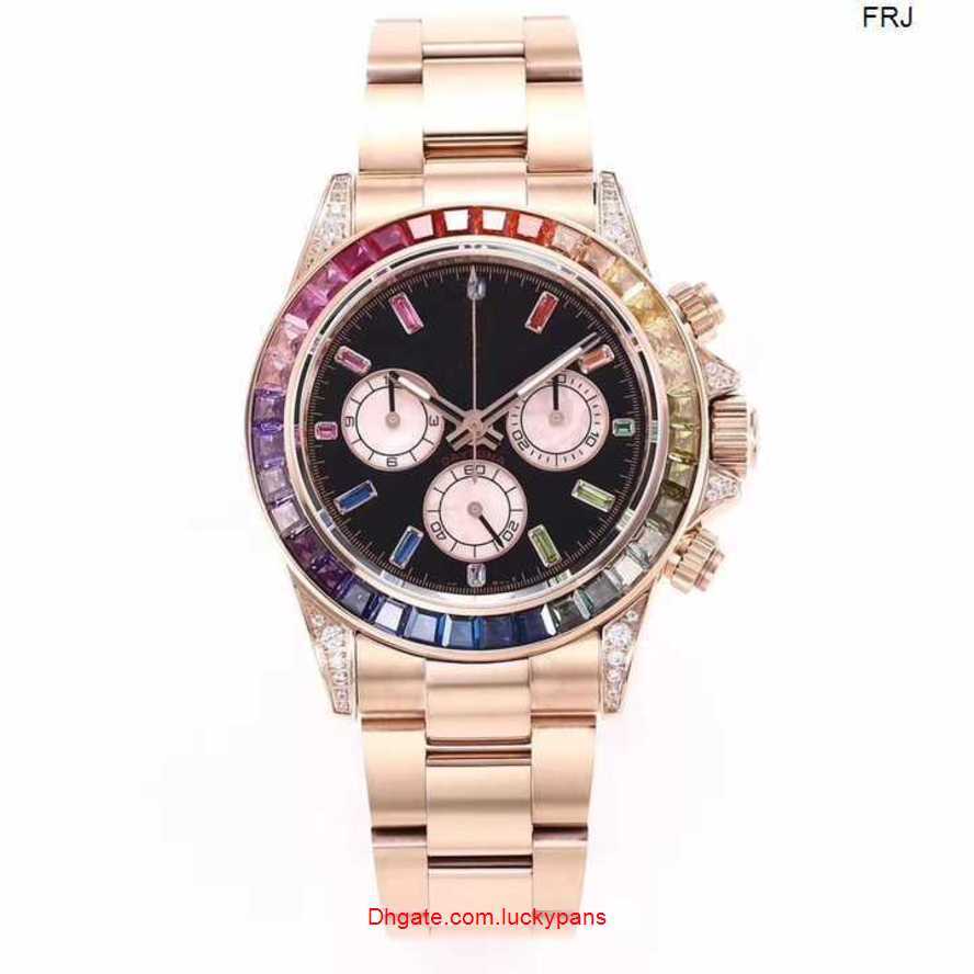 

R olax Watch Diamond Mens Sports Mechanical Watch Hand Inset Diamond Process Waterproof Luminous 40mm Diameter Rainbow Fashion Star Style Choice Frj 5Y5V