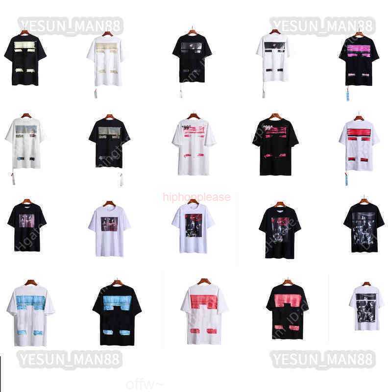 

OFFs . Luxury Summer Classic t Shirt Oil Painting Virgin Mary Tape Seri Fashion Mens and Womens Loose Round Collar White Black Teess Zfkl