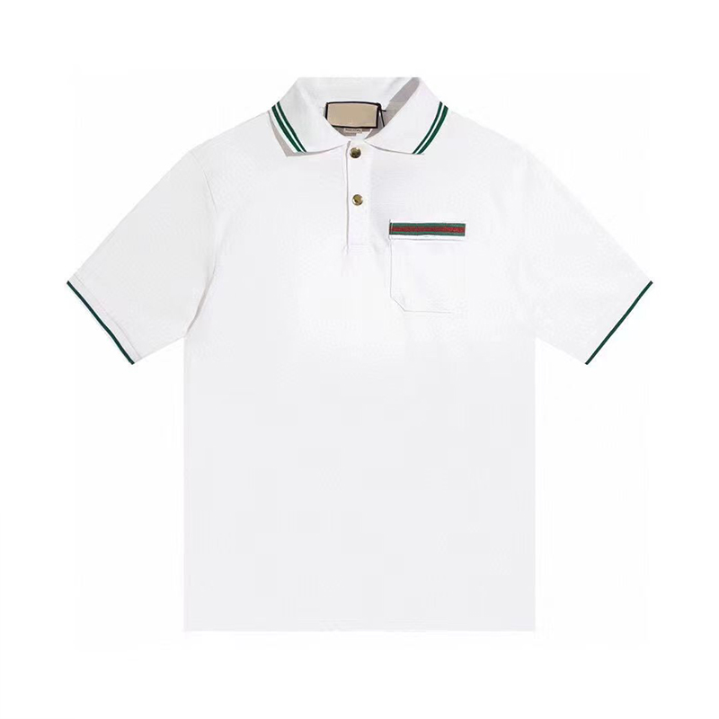

designer polo men shirt Fashion tshirt Women t shirts Tees Tops loose casual polos couples Luxurys Clothing Sleeve business Clothes VGJS, Brown