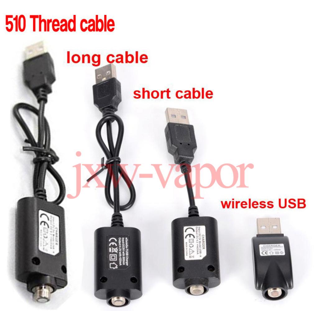 

Wireless Ego USB Charger For Ecig Ego T Evod 510 Thread Vision Spinner Esmart O Pen Vape Battery Universal USB Cable Cord Charger1796634