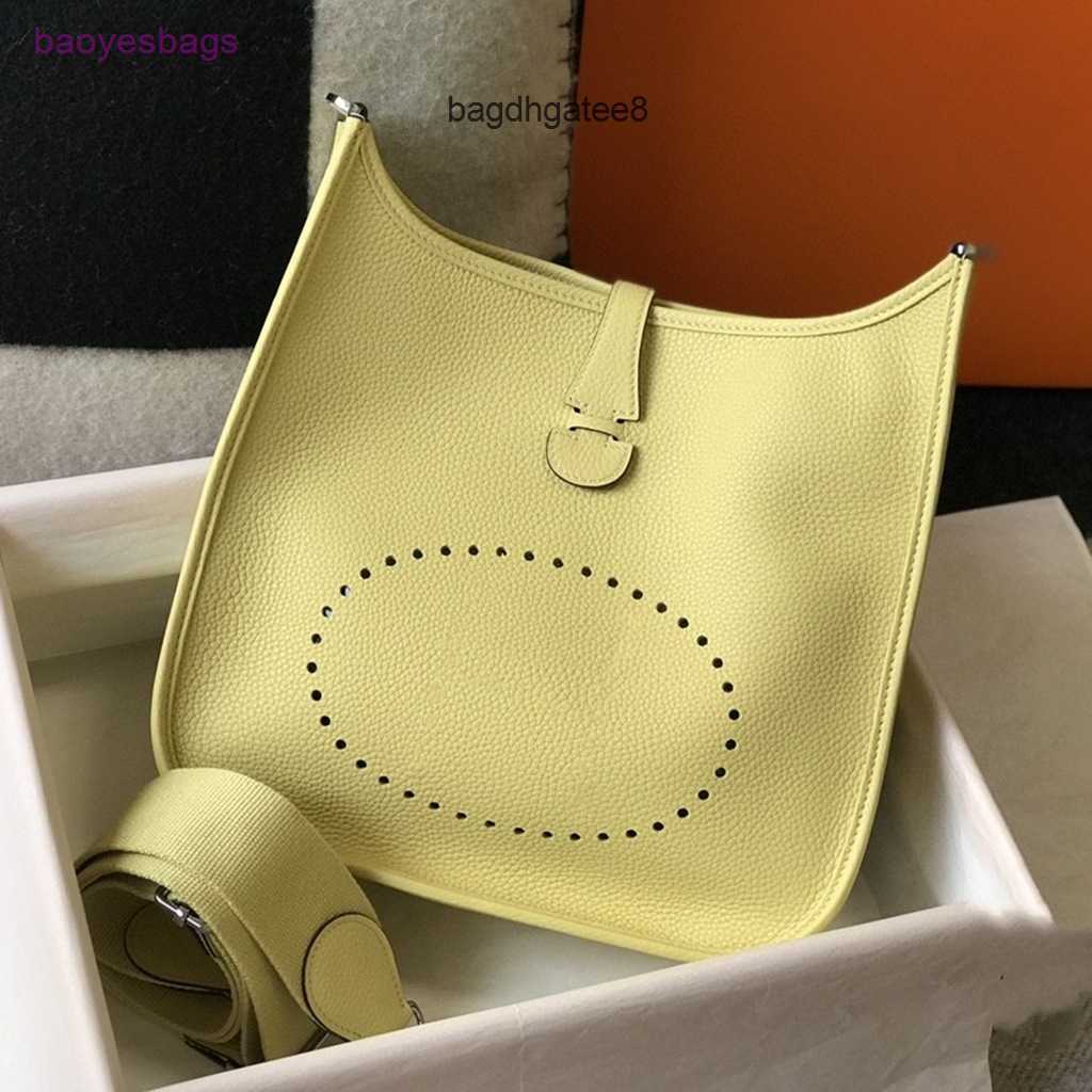 

Designer Bag Cowhide h Hollow Tote Pattern Bags 2023 Litchi Evelynbag Genuine Real Out Leather Casual Fashion Shoulder Crossbody Women's 29cm 38mq With 58HC