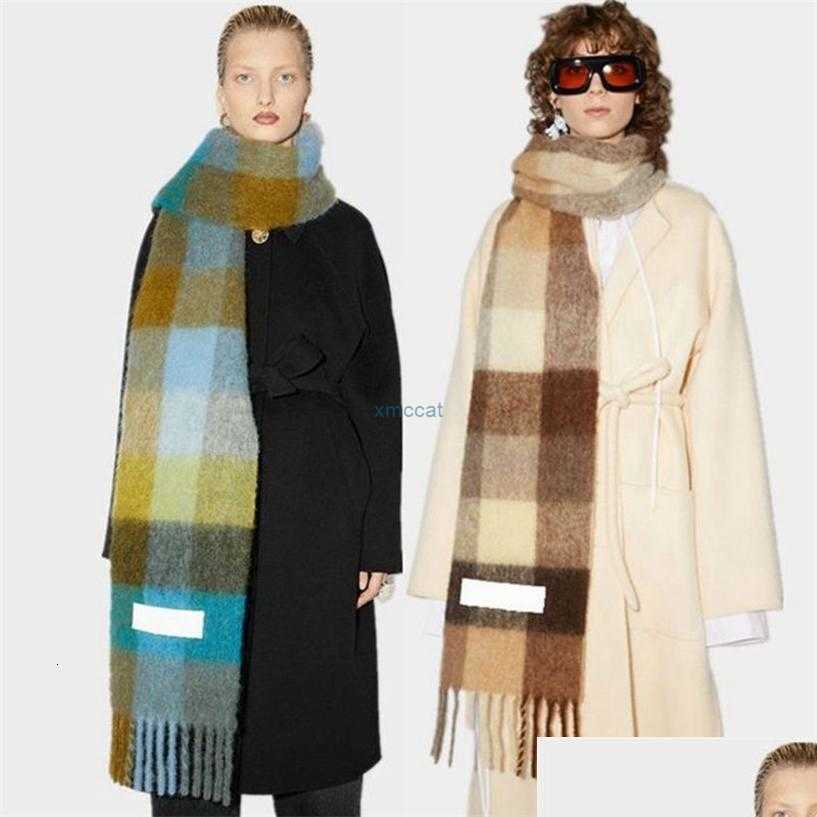 

Scarves Men and Women General Style Cashmere Scarf Blanket Womens Colorf Plaid Tzitzit Imitation 220107 Drop Delivery 2022 Fashion Ac