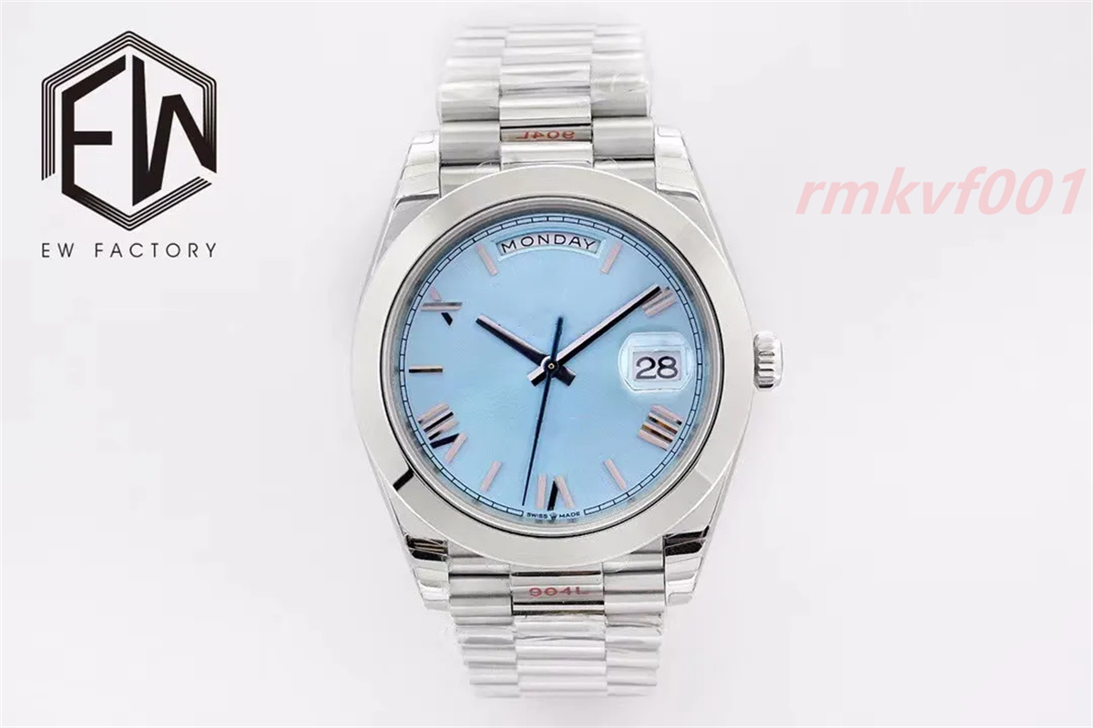 

EW watch 40mm diameter 12mm thickness with 2836 automatic chain movement, quick-change calendar sapphire mirror water resistant designer watches, As shown