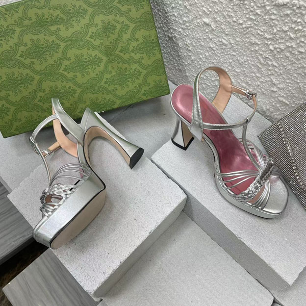 

2023 Summer Fashion Week Strap Sandals Women's Chain Design High Heels Sheepskin Lining Party Wedding Pink White Perfect Carrying Case, 35-41, Green