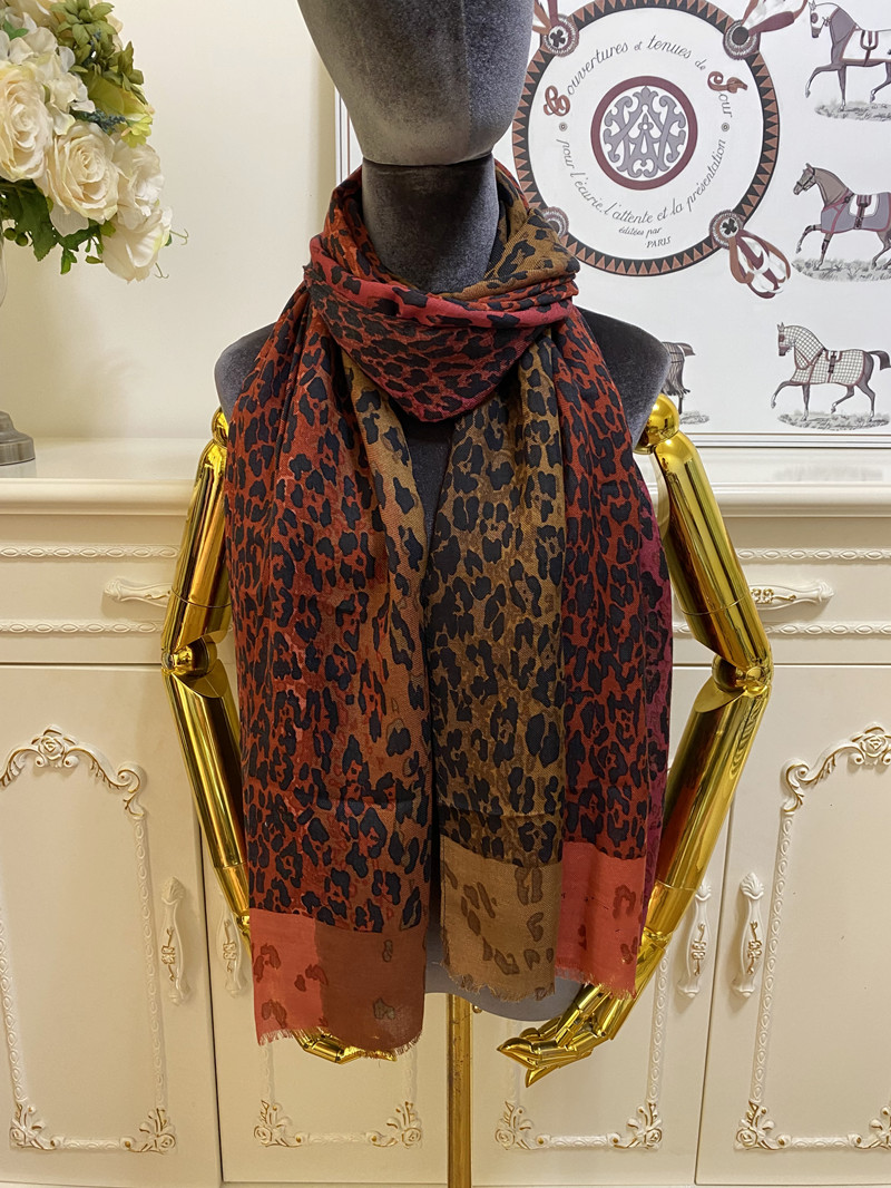 

omen's long scarf scarves shawl silk cashmere material thin and soft gradient pint pattern size 190cm - 70cm