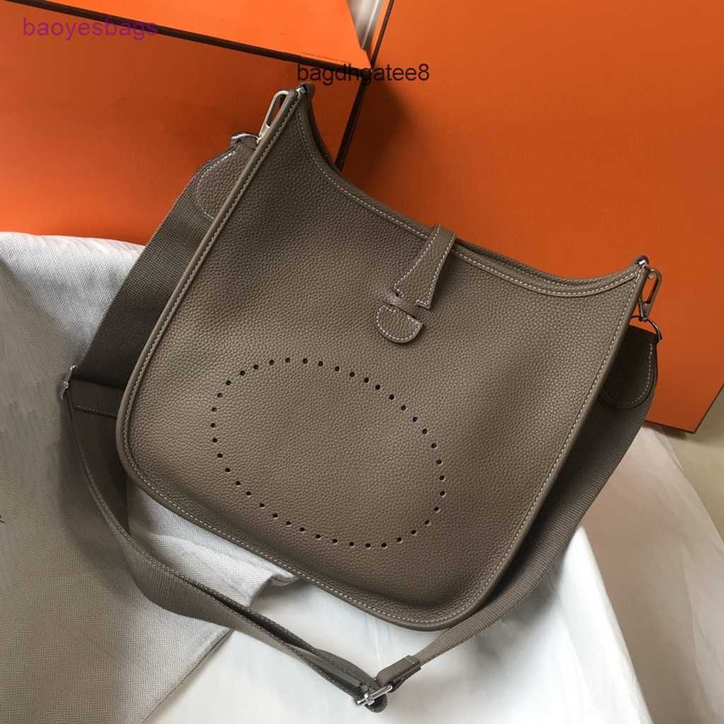 

Designer Bag Out Genuine Fashion h 2023 Evelynbag Real Leather Casual Tote Cowhide Hollow Litchi Pattern Bags Shoulder Crossbody Women's 29cm Th2p With 5BAK