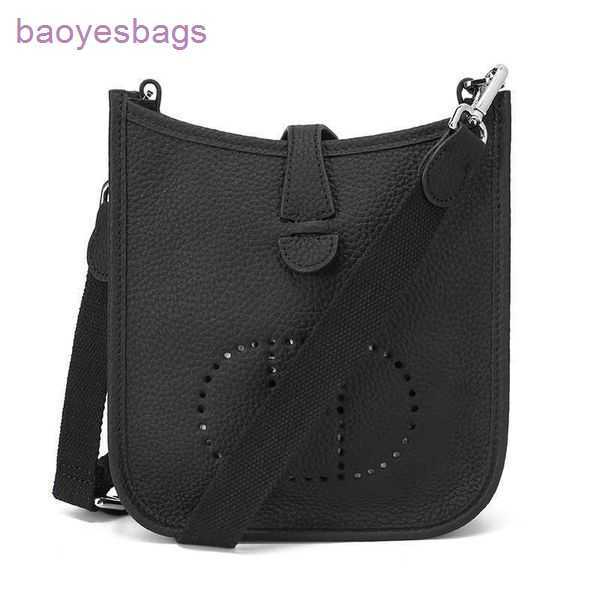 

Designer Bag Tote Crossbody 2023 Evelyn Bags h Top Layer Cowhide Litchi Pattern One Shoulder Letter Leather Hollow Out Bucket Women 1sdm 1 With 46M9