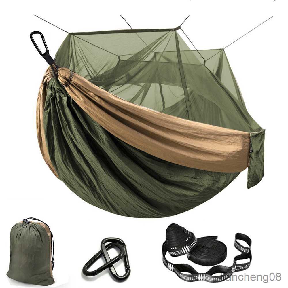 Hammocks Portable net Hammock Tree straps Folded Into The Pouch Net Hammock Hanging Bed For Travel Camping Hammock L260526-image-876525949