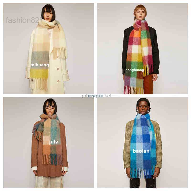 

Scarves Ac Men and Women General Style Scarf Blanket Women's Colorful PlaidNM8K