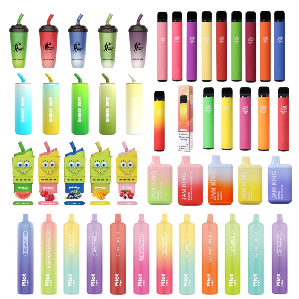 

E Cigarette Disposable Vape Desechable JAM KING 600 1500 BC5000 SAVAGE VAPES Disposable Puff MAX CUP 6000 COLA BOTTLE GOOGLE BAR 8000 PILOT 2500 2% 3% 5% vs randm tornado