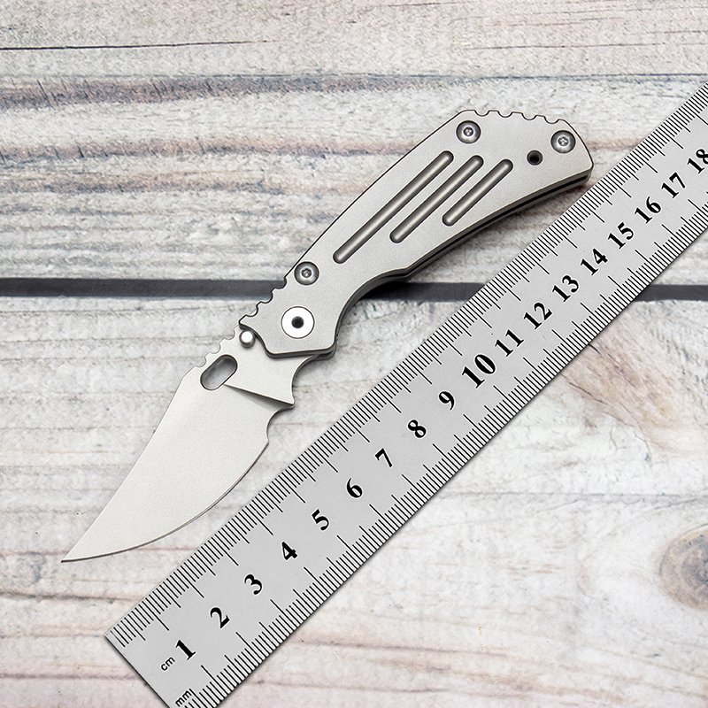 

EVIL EYES Custom New PT Folding Knife Fashion Titanium Handle High Hardness CPM 20CV Blade Outdoor Equipment Tactical Pocket EDC Camping Survival Tools