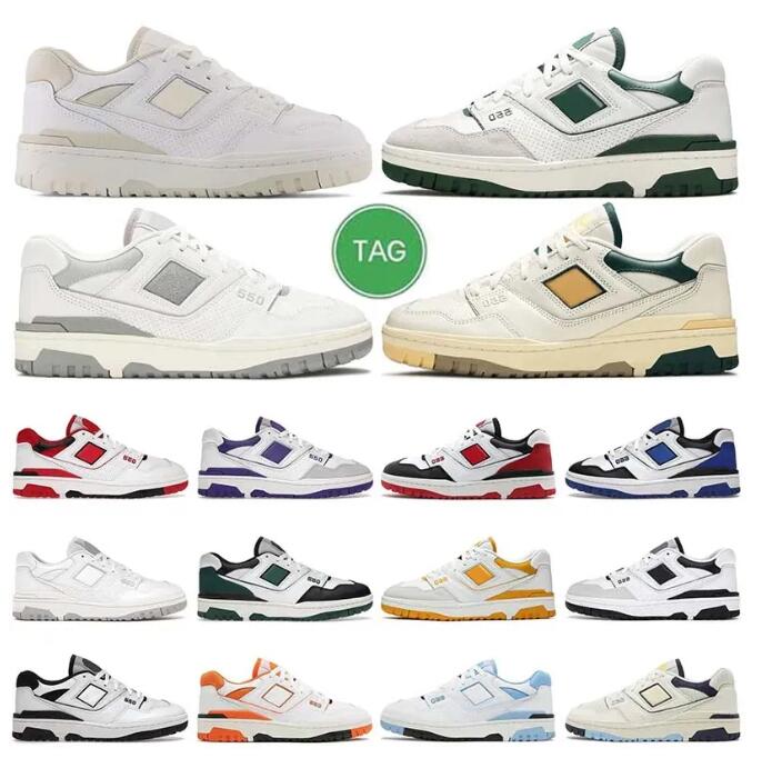 

550S 550 Shoes New Designer Shoes Cream Navy Blue White Green Shadow Sea Salt Varsity Gold UNC Syracuse Men Women N550 B550 BB550 Outdoor Sports Trainers Sneakers 36-45
