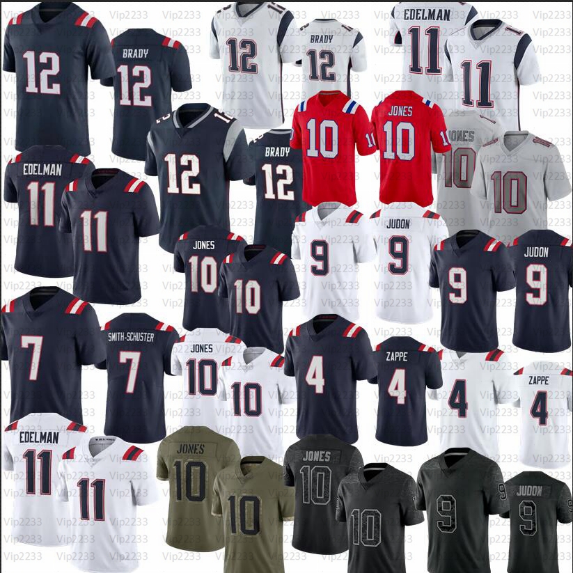 

Tom Brady Mac Jones football jersey Julian Edelman JuJu Smith-Schuster Matt Judon Bailey Zappe jerseys, Women