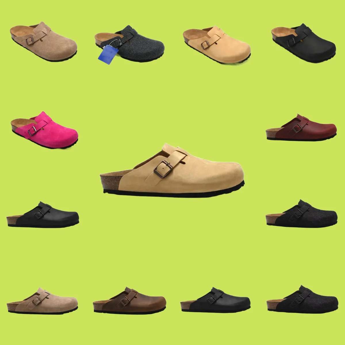 

Birkenstock Boston Sandals Leather Bag Head Corks Designer Slides Autumn Winter Lazy Shoes Lovers Scuffs Fashion Luxury clog Mens Womens Loafer Slippers