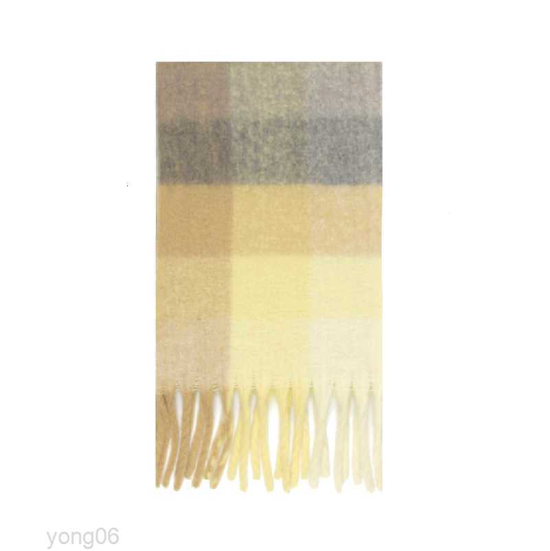 

Seventy-seven Smiling Face i Ac the Same Rainbow Plaid Fringe Scarf for Women