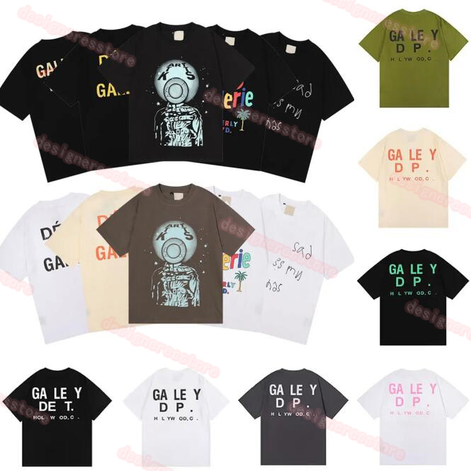 

Designer Mens T-shirts Summer Galleries Depts shirt Vintage Wash Do Old Angel Galleryes Skeleton car Graffiti Print casual Loose Short Sleeve T-shirt Oversized Shirt, H111
