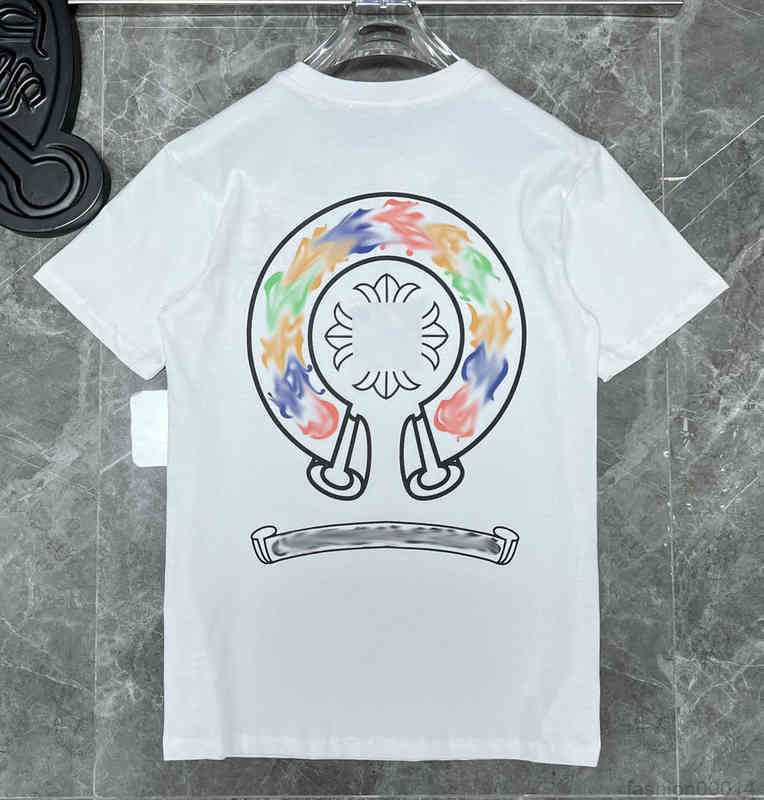 

Men's Luxury Heart Brand t Shirts Ch Man T-shirt Chromes Summer Fashion Women Cross Sanskrit Tees Letter Designer Tshirts Boy Loose RoundKA3Z, 16