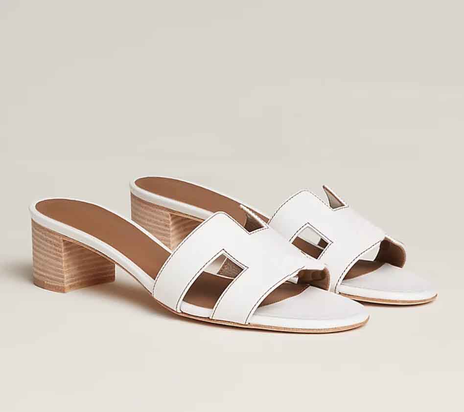 

Desingers Oasis sandal womens chypre slipper low heel Designer Women's h Sandals chunky heeled slippers slide calfskin leather beach slip on flip flop dhgate with box