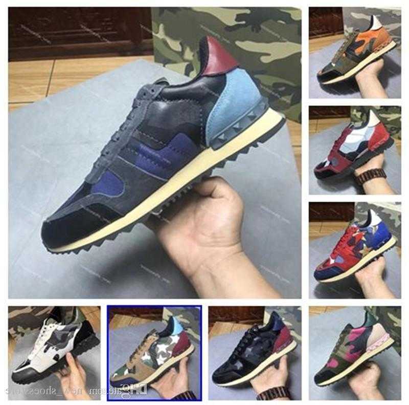 

Trainers valentinoitys Casual New Fashion Flats Stud Camouflage Snea Sneakers Rockrunner Shoes Footwear Shoes Men Women N5V5, Val_019