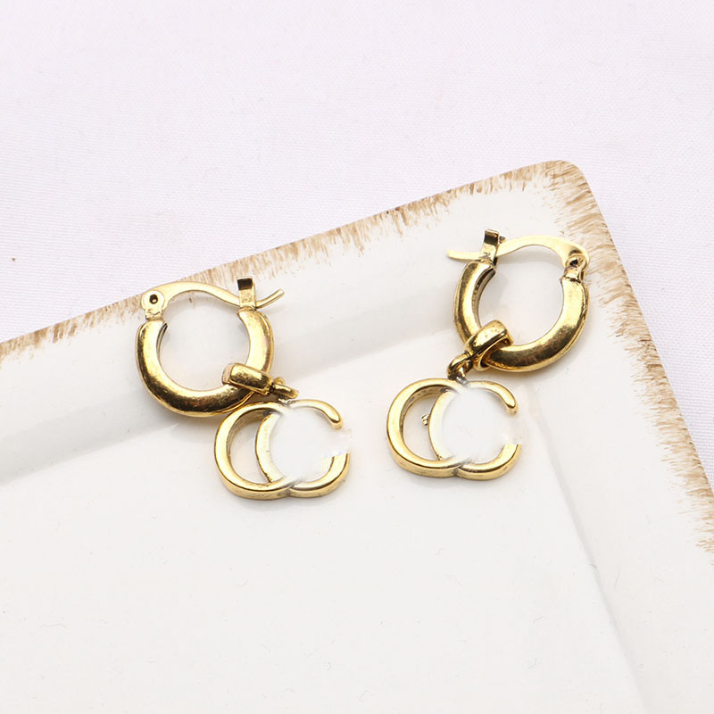 

Vintage Stud Earrings Luxury 925 Silver Luxury Brand Designers Double Letters Ear Earring Geometric Jewelry Women 18k Plated Diamond Valentine Wedding Gifts