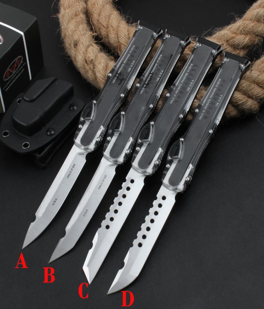 

Newest Micro tech 150 HALO VI SE OTF AUTO Knife Aluminum alloy ABS Handles Camping outdoor selfdefense tactical EDC pocket knive2698662
